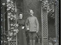 &copyTheCarterTribe.com 2013  Martha Tribe and Arthur Pacey Tribe (joined RFC 10 Jan 1916)   Scanned from 1/4 plate (4" x 3") glass negative