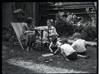&copyTheCarterTribe.com 2013  Evelyn TRIBE {TAYLOR}, Dora {Annie} TOWNER {TAYLOR}, Brian TOWNER, David TRIBE & Henry TRIBE   Scanned from 1/4 plate (4" x 3") glass negative