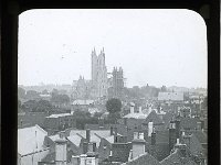 &copyTheCarterTribe.com 2013  Canterbury Cathedral viewed from Westgate, Canterbury, Kent   Scanned from a 3.25" glass slide : Kent, Canterbury, Church