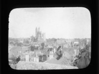 &copyTheCarterTribe.com 2013  Canterbury Cathedral viewed from Westgate, Canterbury, Kent   Scanned from a 3.25" glass slide : Kent, Canterbury, Church