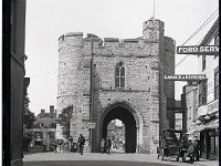 &copyTheCarterTribe.com 2013  Westgate, Canterbury. View from St Peter's Street.   Scanned from 1/4 plate (4" x 3") glass negative : Kent, Canterbury