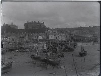 &copyTheCarterTribe.com 2013  Folkestone Harbour with Church of St Peter in background, kent   Scanned from a 1/4 plate (4" x 3") glass negative : Kent, Folkestone