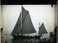 &copyTheCarterTribe.com 2013  Unknown pleasure craft at Herne Bay, Kent. Location identified from the beach hut owned and run by Frederick Gipson of Herne Bay.   Scanned from a 3.25" glass slide.