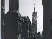 &copyTheCarterTribe.com 2013  London, Fish Street Hill with Monument and the CHurch of St Magnus   Scanned from 1/4 plate (4" x 3") glass negative