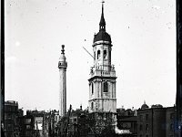 &copyTheCarterTribe.com 2013  London, Monument and St Magnus   Scanned from 1/4 plate (4" x 3") glass negative