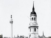 &copyTheCarterTribe.com 2013  London, Monument and St Magnus   Scanned from a full plate (6.5" x 4.5") glass negative