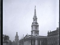 &copyTheCarterTribe.com 2013  London, Trafalgar Square with St Martin in the Fields   Scanned from 1/4 plate (4" x 3") glass negative