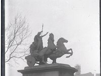 &copyTheCarterTribe.com 2013  London, Embankment, Westminster Pier, Boadicea and Her Daughters   Scanned from 1/4 plate (4" x 3") glass negative