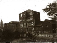 &copyTheCarterTribe.com 2013  Upper Mill on the river Wandle. Demolished in 1964, now the site of the Southside Shopping Centre.   Scanned from 1/6 plate (2.5" x 3.5") glass negative