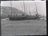 &copyTheCarterTribe.com 2013  Beach Scene, Hastings, Sussex. Fishing boat registration RX is for Rye, Sussex.   Scanned from 1/4 plate (4" x 3") glass negative