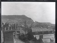 &copyTheCarterTribe.com 2013  View over the Old Town of Hastings, Sussex from West Hill with the East Cliff Funicular Railway in the background.   Scanned from 1/4 plate (4" x 3") glass negative