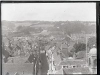 &copyTheCarterTribe.com 2013  View from the tower of St Mary Church, Rye, Sussex, north along Lion Street   Scanned from a 1/4 plate (4" x 3") glass negative