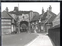 &copyTheCarterTribe.com 2013  The Landgate, Rye, Sussex. Tower Forge is to the right of the gate.   Scanned from a 1/4 plate (4" x 3") glass negative