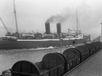 &copyTheCarterTribe.com 2013  Unidentified Ship leaving Folkestone Harbour, Kent   Scanned from 1/4 plate (4" x 3") glass negative