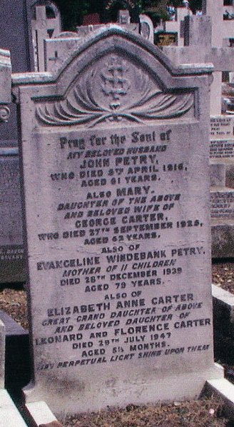 Gravestone - John PETRY & Others