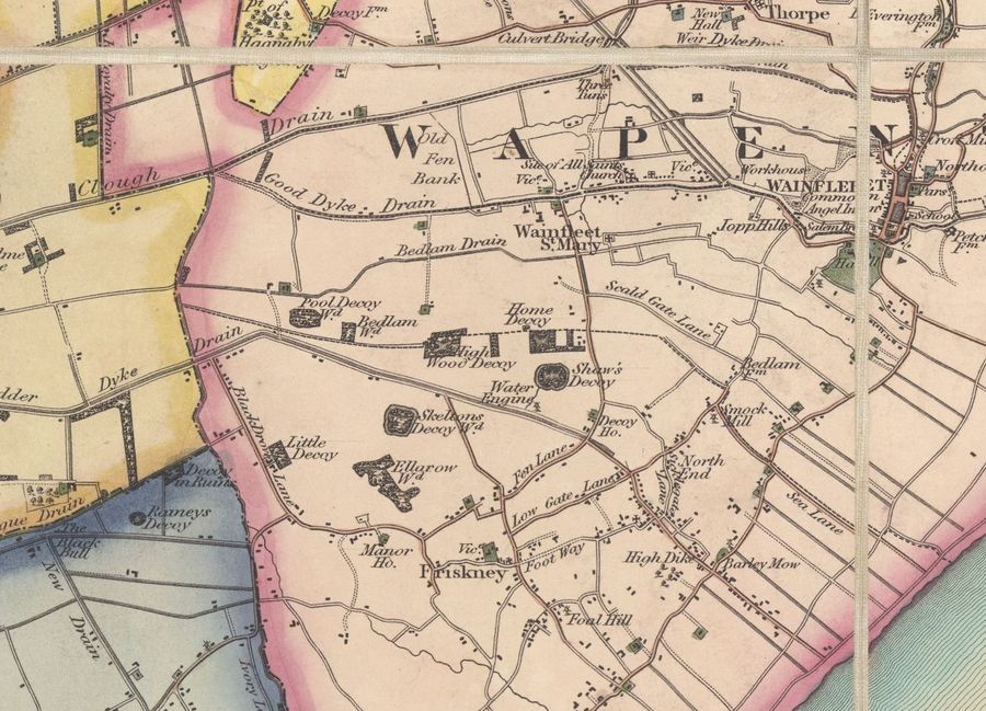 Bryant 1828, Map of the county of Lincoln - extract. Bryant 1828, Map of the county of Lincoln - extract.